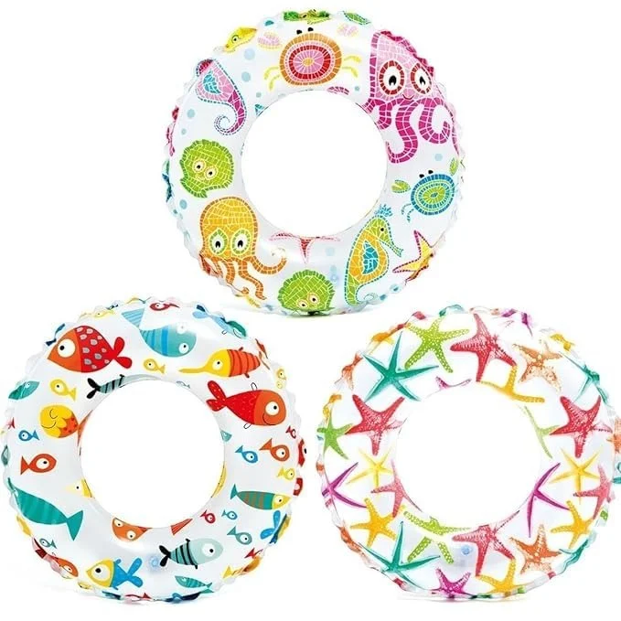 Vrutwa Swim Ring | 6 to 10 Years Beach Float | Swimming Floats | Swim Tube for Kids | Swimming Learning Ring | Multicolor | 1 Pc | 24 Inch image 4