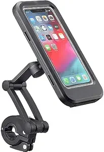 Waterproof Bike Mobile Holder Rotation Universal Motorcycle & Bicycle Handlebar Phone Mount with Touchscreen Case for Inch Smartphones Anti-Slip Durable GPS Navigation Stand image 1