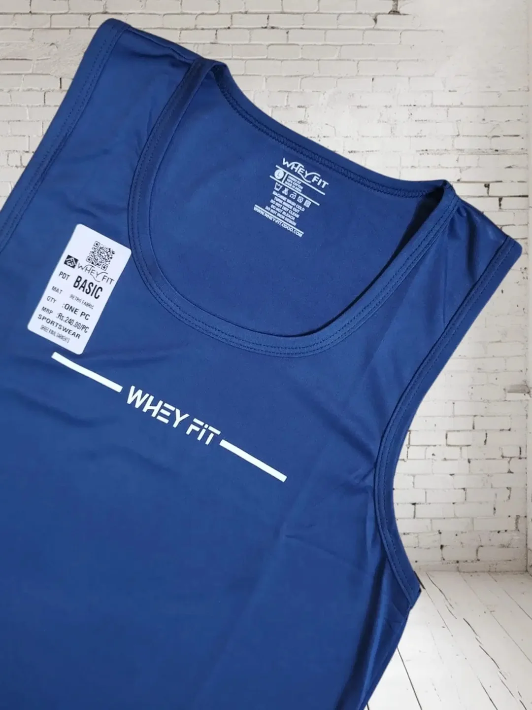 Polyester Gym Vest For Men XL Size (Blue) Pack of 2 | Breathable Lightweight Activewear image 2