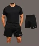 Black Polyester Men's Shorts Pack of 2 | Breathable, Lightweight M Size, Gym & Casual Use thumbnail 0