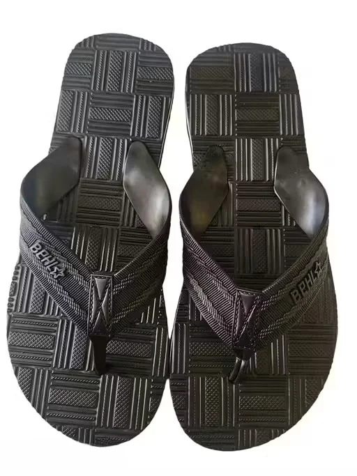 Hawai Men Flip Flops Black IND-10 | Stylish Lightweight Durable Rubber Slippers | lightweight casual slippers image 1
