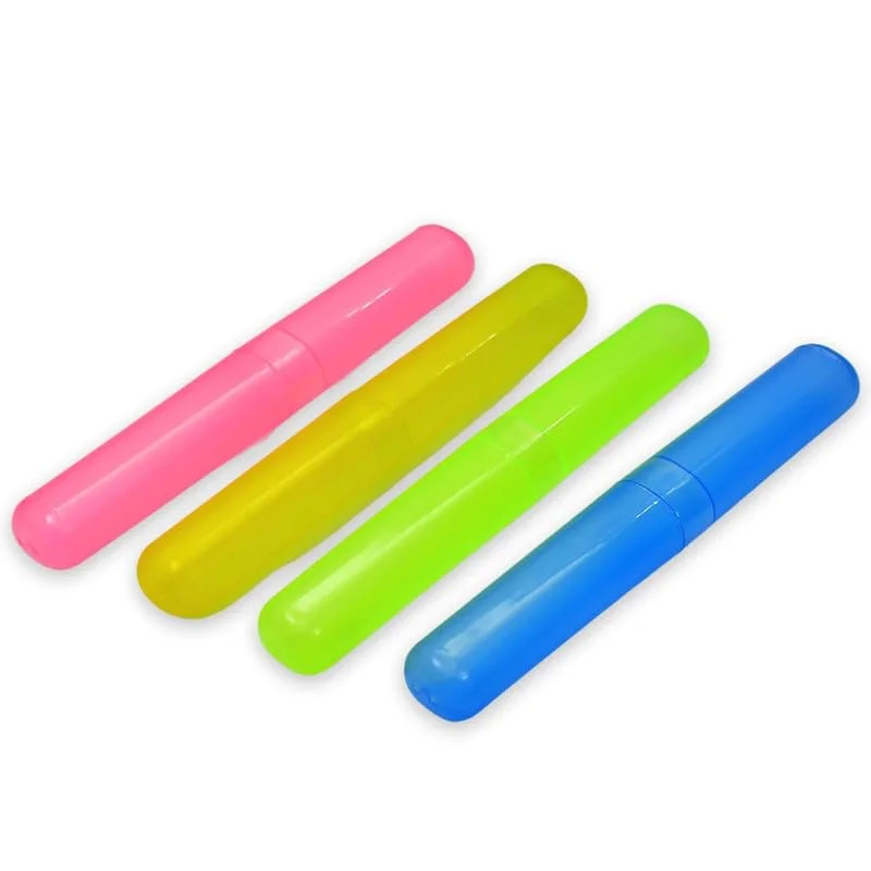 4-Piece Anti-Bacterial Plastic Toothbrush Cover Set | Durable Travel Holder Case BPA-Free image 3