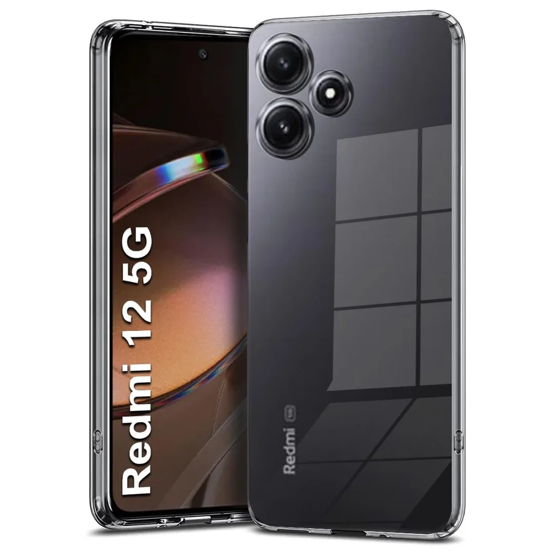 Scratch-Resistant Transparent Cover for Redmi 12 5G | Clear Silicon Case | Soft Flexible Phone Protection | Slim Design image 1