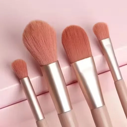Premium Makeup Brush Set Pink | 8 Pcs Synthetic Foundation Blending Face & Eye Brushes image 1