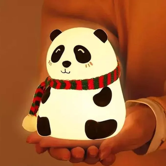 Panda Night Light LED Lamp | Rechargeable Silicone Night Lamp for Kids & Adults | 7-Color Changing Cute Room Décor image 4