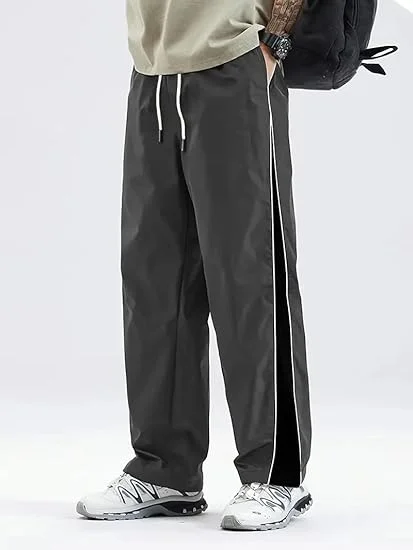 Black Polyester Men's Trackpants XL Size, Comfortable Gym Wear, Pack of 1 image 4