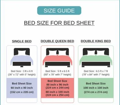 Cotton King Flat 230 TC Floral Bedsheet | Soft Breathable | Durable King-Size Bed Sheet for Bedroom image 2