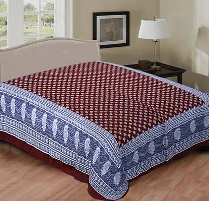 Cotton Single Flat 170 TC Floral Bedsheet | Soft Comfortable Single Bed Cover for Bedroom | Summer Use | Affordable Quality image 3
