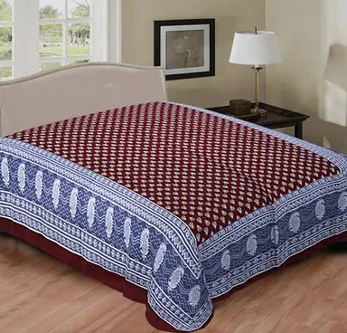 Cotton Single Flat 170 TC Floral Bedsheet | Soft Comfortable Single Bed Cover for Bedroom | Summer Use | Affordable Quality thumbnail 2