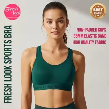  Women’s Non Padded Seamless Sports Bra Combo (Pack of 2) – Green & Maroon | Gym | Yoga | Daily Wear| 40B thumbnail 1