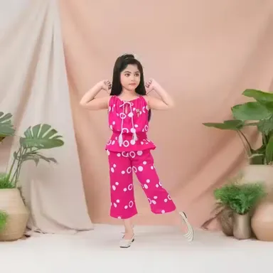 Pink Polka Dot Top & Pant Set | Girls 12–18 Months thumbnail 0