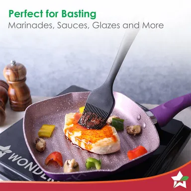 Waterstone Silicone Brush | Stainless Steel Core | High Capacity Basting Brush | Heat Resistant | For Cooking & Baking & BBQ thumbnail 2