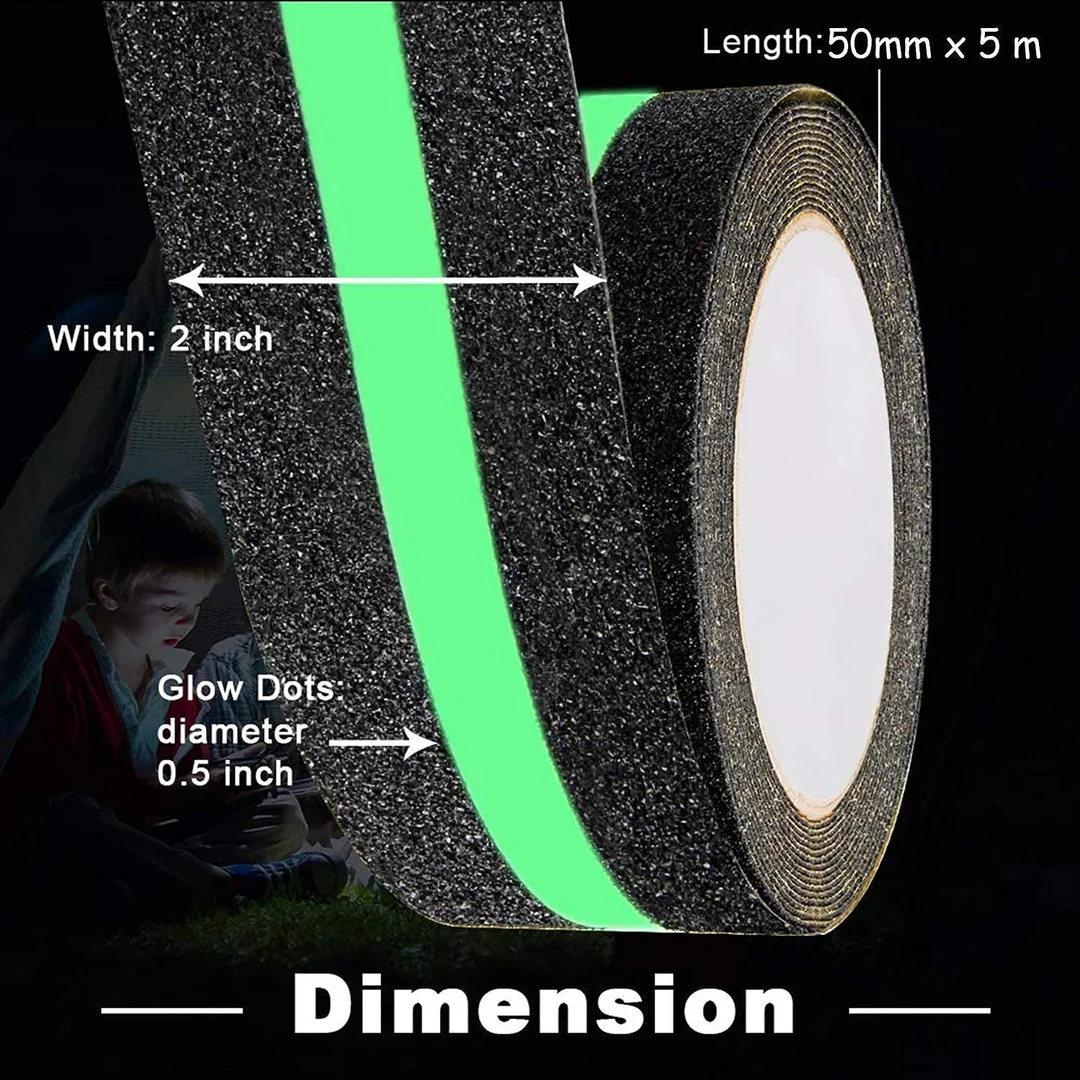 Vrutwa Anti Slip Glow Grip Tape | Safety Glow-in-the-Dark Stair & Floor Tape | Industrial & Home Use image 5