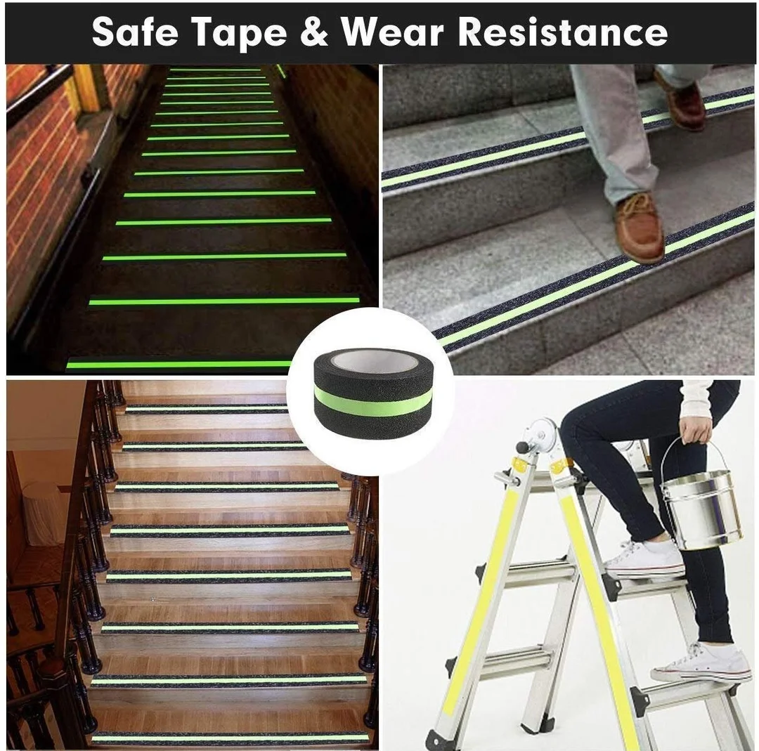 Vrutwa Anti Slip Glow Grip Tape | Safety Glow-in-the-Dark Stair & Floor Tape | Industrial & Home Use image 2