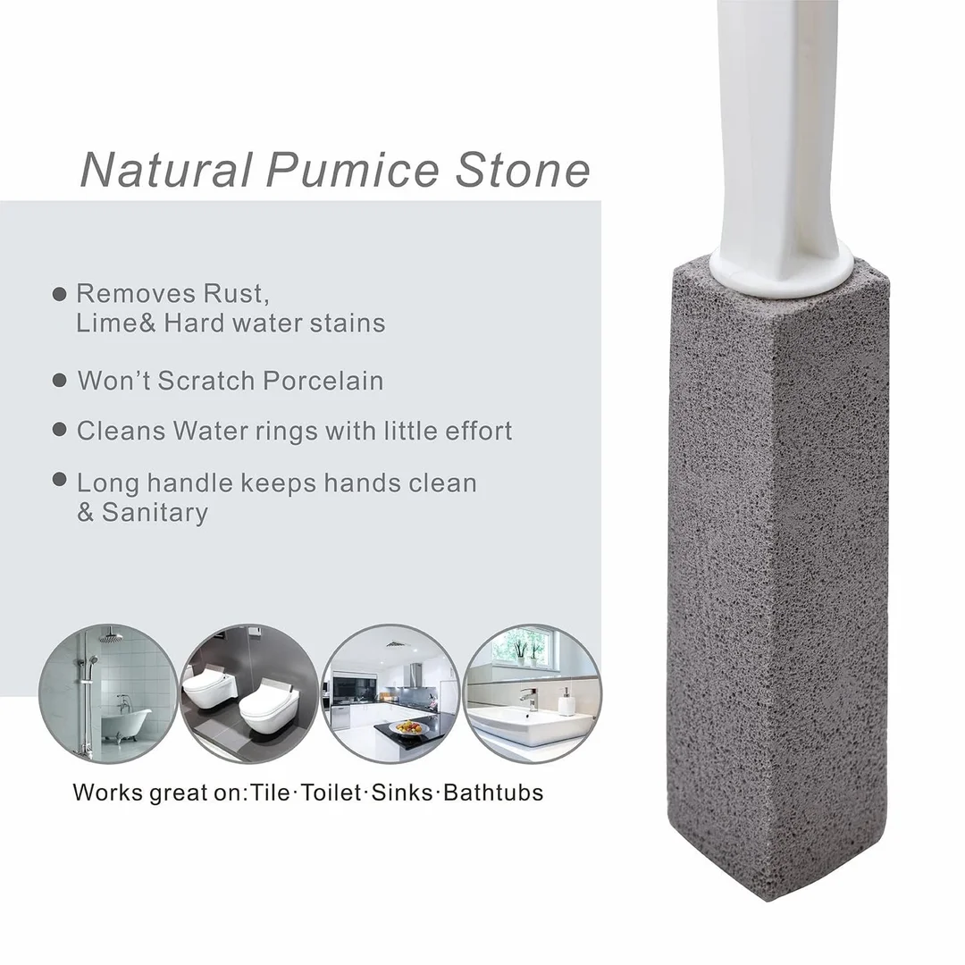 Pumice Stone for Toilet Bowl Cleaning | Rust & Stain Remover | Multi-Surface Cleaning Tool | Eco-Friendly | Non-Toxic image 2