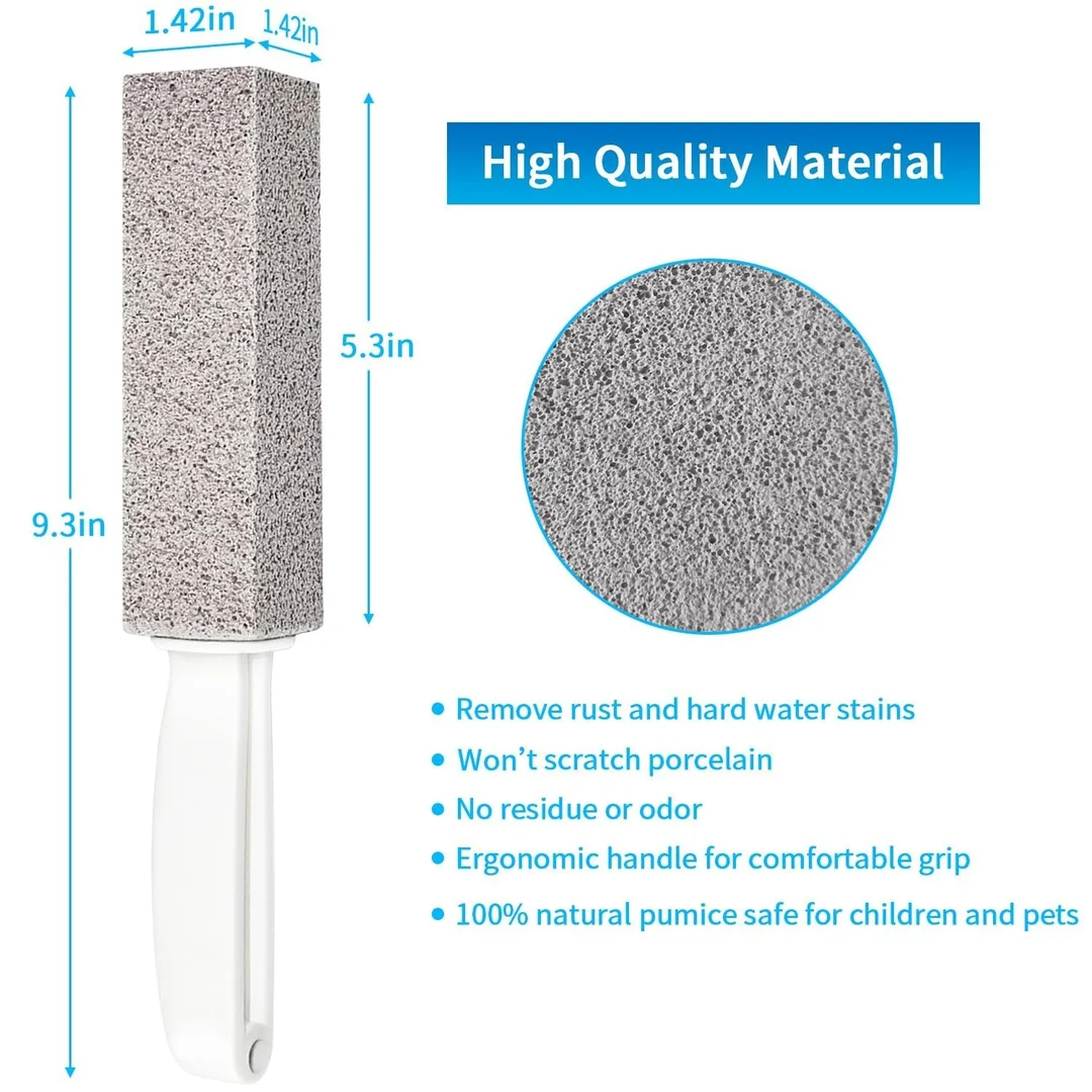 Pumice Stone for Toilet Bowl Cleaning | Rust & Stain Remover | Multi-Surface Cleaning Tool | Eco-Friendly | Non-Toxic image 6