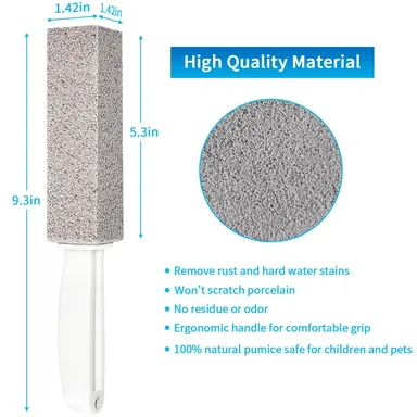  Pumice Stone for Toilet Bowl Cleaning | Rust & Stain Remover | Multi-Surface Cleaning Tool | Eco-Friendly | Non-Toxic thumbnail 5