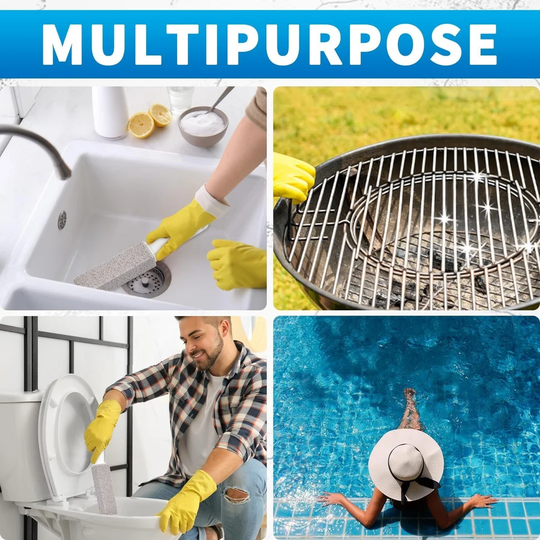 Pumice Stone for Toilet Bowl Cleaning | Rust & Stain Remover | Multi-Surface Cleaning Tool | Eco-Friendly | Non-Toxic image 5