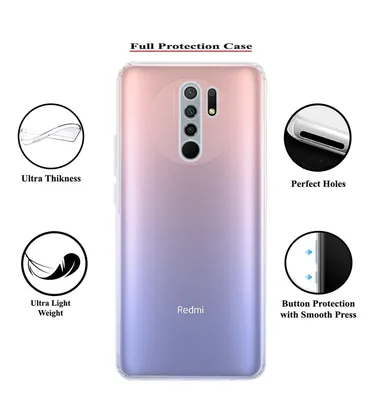 Soft Silicon Scratch Resistant Clear Case for Redmi 9 Prime | Poco M2 | Transparent TPU Flexible Cover | Slim Protective Mobile Shell thumbnail 1