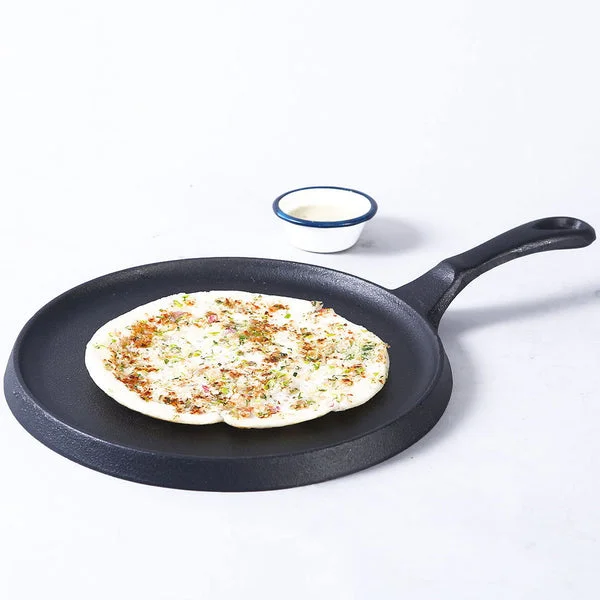 Forza Cast Iron Dosa Tawa | 25cm | Pre-Seasoned | Induction Friendly | Non-Toxic Cookware | Heavy-Duty Pan image 2