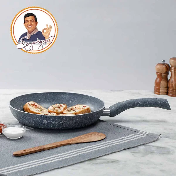 Granite Non-Stick Fry Pan | 26 cm | 5-Layer PFOA Free Coating | Induction & Gas Compatible | Toxin-Free Cooking image 11