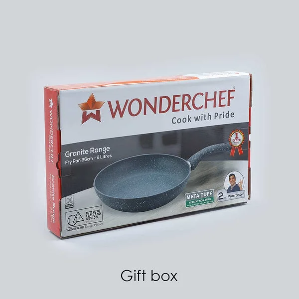 Granite Non-Stick Fry Pan | 26 cm | 5-Layer PFOA Free Coating | Induction & Gas Compatible | Toxin-Free Cooking image 8