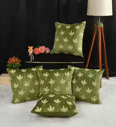 Velvet Touch Cushion Cover Set Pack of 5 |High Quality Velvet Durable and Machine Washable