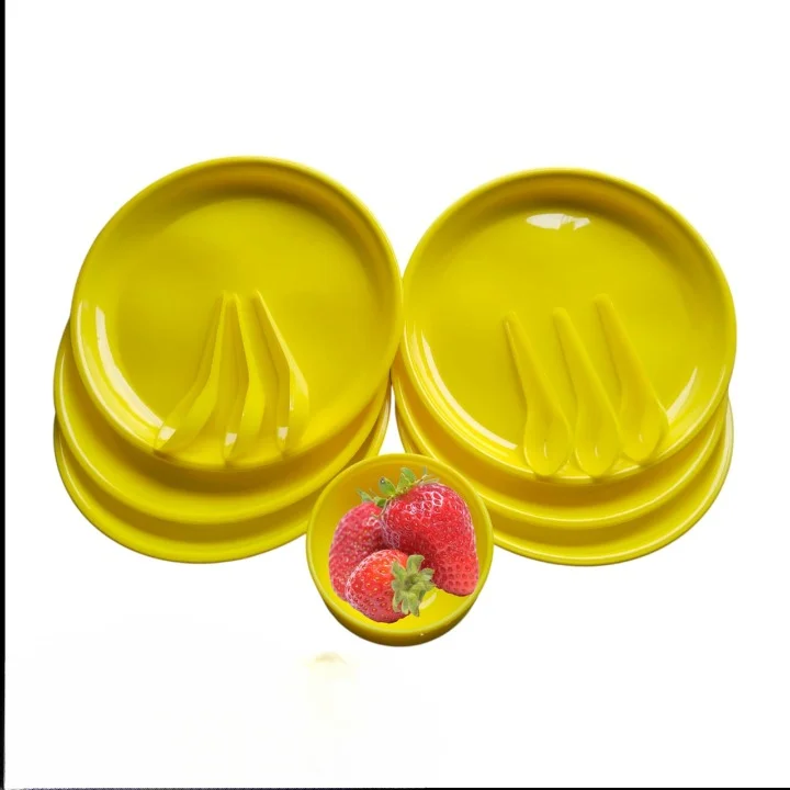  Reusable Dinner Set | Dishwasher Safe | Yellow Colour |18-Piece image 1