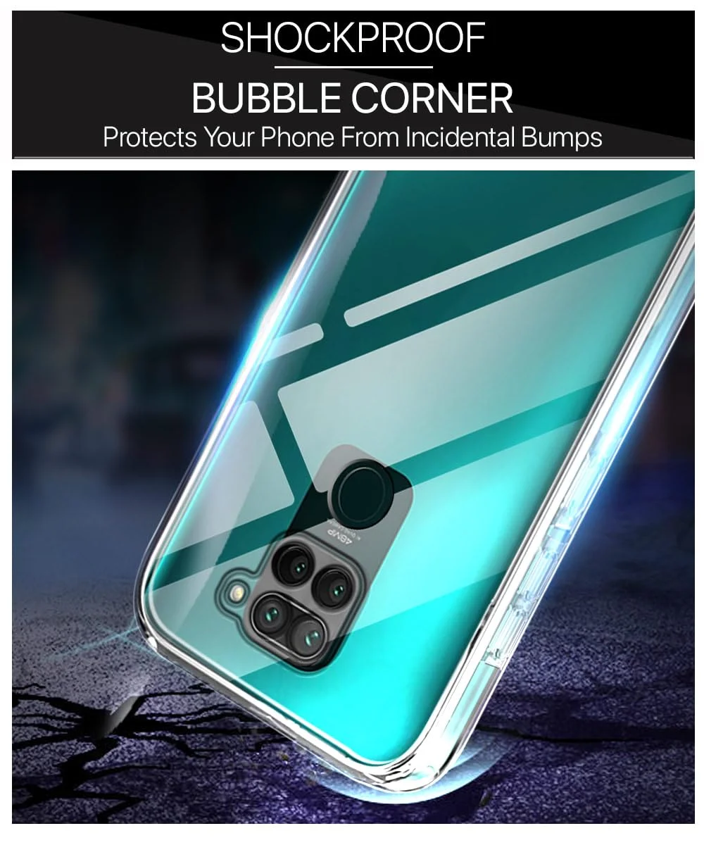 Soft Silicon Scratch Resistant Clear Case for Redmi Note 9 | Transparent Anti-Slip Mobile Cover image 4