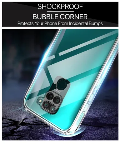 Soft Silicon Scratch Resistant Clear Case for Redmi Note 9 | Transparent Anti-Slip Mobile Cover thumbnail 3