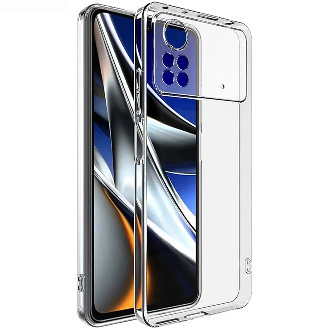 Shock Proof Transparent Back Cover for POCO X4 Pro 5G | Soft Silicone Clear Case | Slim Protective Mobile Cover image 1