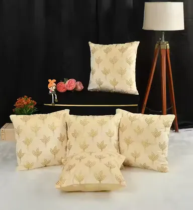 Velvet Charm Cushion Cover Set | Pack of 5 | Soft Luxurious Cushions