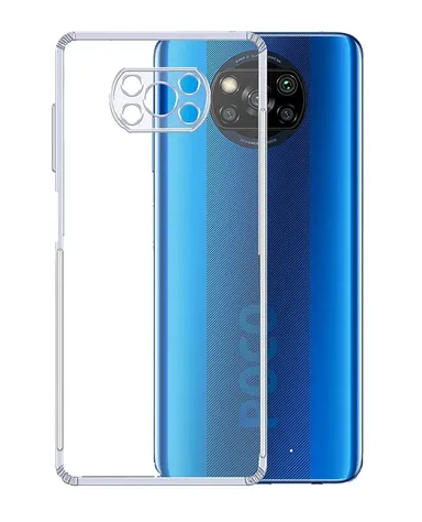 Transparent Shockproof Cover for Poco X3 | X3 Pro | Soft Flexible Clear Bumper | Slim Fit | Camera Protection thumbnail 0
