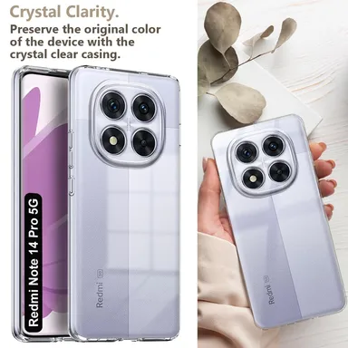 Scratch Resistant Back Cover for Redmi Note 14 Pro 5G | Poco X7 5G | Camera Protection | Anti-Yellow thumbnail 2