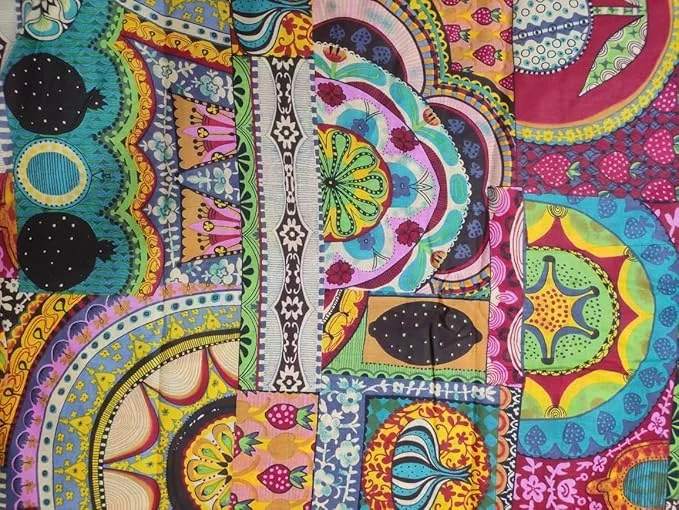 Soft Cotton Printed Fabric | Twill Cloth 60-60 Quality 44 Inch Width | Multicolour Material for Sofa| Upholstery Curtains| Cushions Bedcover| Kurti Dress image 3