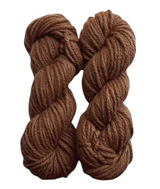 Wool Hand Knitting Yarn|Thick Soft 400 gm yarn|Brown|DIY Sweaters and Scarves image 1