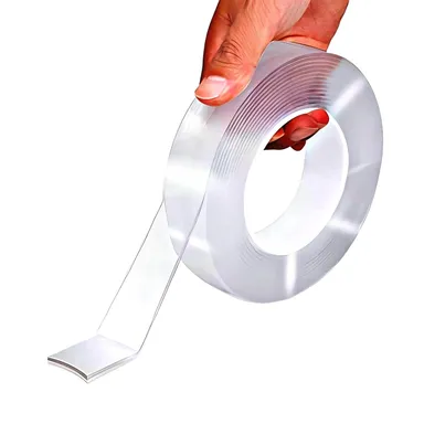 Multipurpose Grip Tape| Nano Double-Sided Adhesive Tape|  Reusable & Washable Gel Pad| 3 Meters | Home  Office | Car thumbnail 0