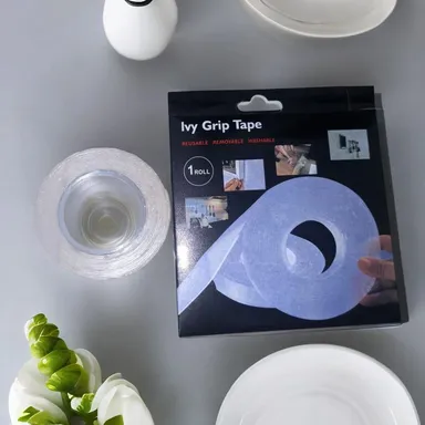Multipurpose Grip Tape| Nano Double-Sided Adhesive Tape|  Reusable & Washable Gel Pad| 3 Meters | Home  Office | Car thumbnail 3