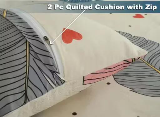 Trimly 5-Piece Double Bedsheet Set with Filled Cushions | Soft Cotton | Summer Comfort image 3