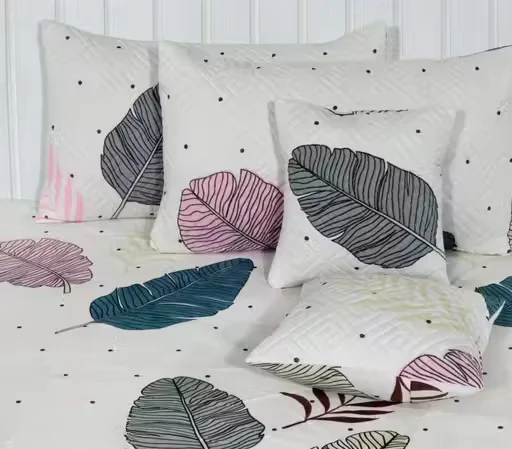 Trimly 5-Piece Double Bedsheet Set with Filled Cushions | Soft Cotton | Summer Comfort image 4