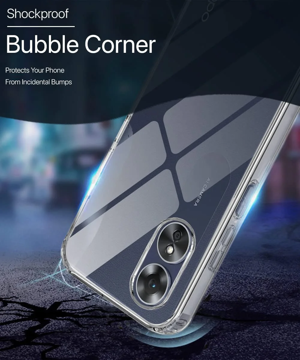 Scratch Resistant Back Case for Oppo A17 | Clear Slim Fit Mobile Case | Soft Silicone Transparent Cover image 4