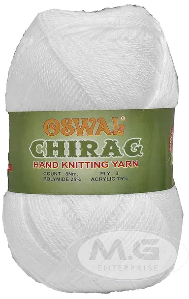  Thick Chunky Wool Yarn | Hand Knitting 600 gm yarn |White| DIY Crafts| Winter Projects thumbnail 1