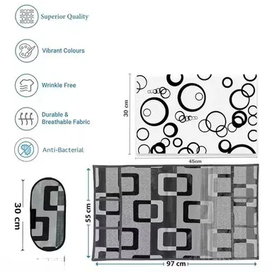 Fridge Top Cover Set | 6 Utility Pockets 2 Handle Covers 4 Mats | Kitchen Storage & Style Upgrade thumbnail 1