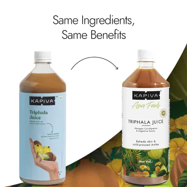 Kapiva Triphala Juice 1 L | Ayurvedic Digestive Tonic | Detox & Constipation Relief | No Added Sugar thumbnail 1