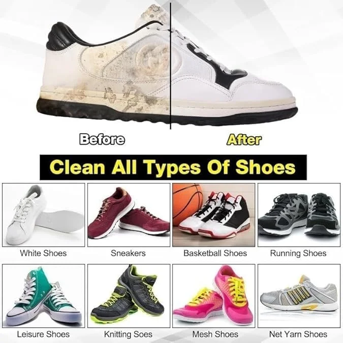Shoe Shine Cleaning Wipes 80|Count Multi‑Surface Footwear Cleaner| Portable Sneaker Shoe Wipes| Pack for Athletic Casual Shoes | Quick Dirt Stain Removal Travel Friendly image 6