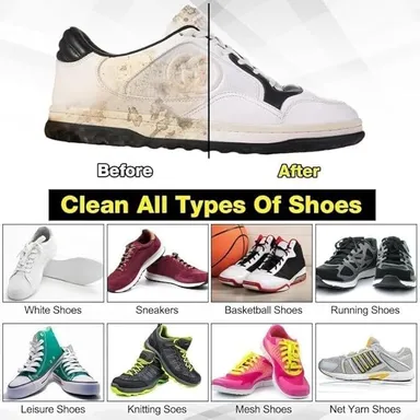 Shoe Shine Cleaning Wipes 80|Count Multi‑Surface Footwear Cleaner| Portable Sneaker Shoe Wipes| Pack for Athletic Casual Shoes | Quick Dirt Stain Removal Travel Friendly thumbnail 5