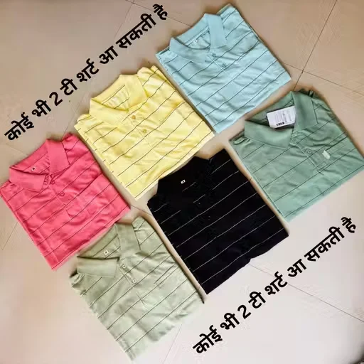 Men Cotton Collar T-Shirt with Pocket Combo Pack of 2 |  Soft Breathable Daily Wear | Cotton Half Sleeves for Men | XXL Size image 2