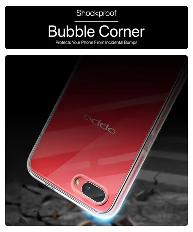 Soft silicone transparent case for Oppo A3s | Scratch Resistance And Slim Fit Clear Cover thumbnail 2