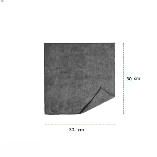 Trimly Premium Microfiber Wiping Cloths | Grey| 30x30 cm| Durable  image 3