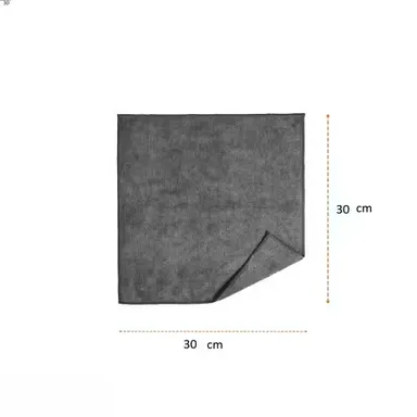 Trimly Premium Microfiber Wiping Cloths | Grey| 30x30 cm| Durable  thumbnail 2